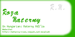 roza materny business card